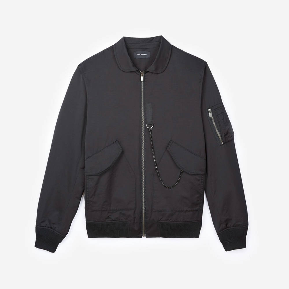 The Kooples Black Bomber Jacket